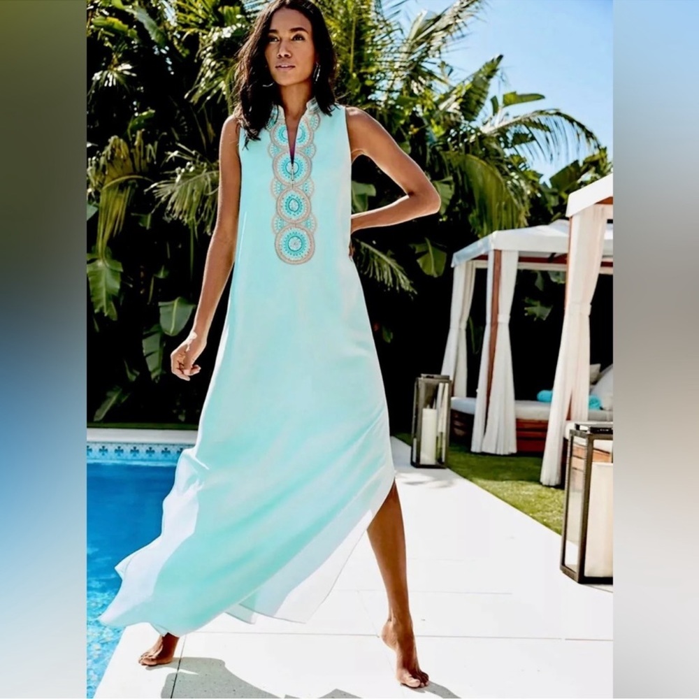 Lilly Pulitzer Jane Maxi dress size 12. Gently loved. Hemmed to 5'-1" model